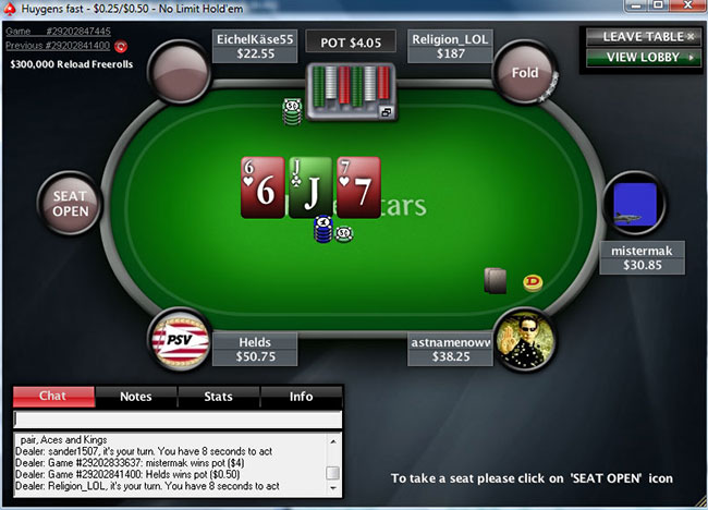 Покерный стол в онлайн казино