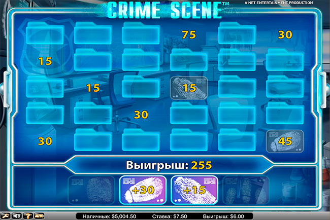 Бонусная игра в игровом автомате Место Преступления
