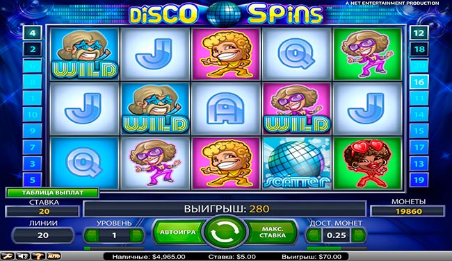 Функция Dance Floor Wild в игровом автомате Disco Spins.